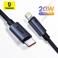 Кабель зарядки Baseus USB Type-C to Lightning 1 метр / Быстрая зарядка PD 20W iPhone iPad