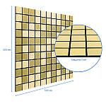 Самоклеюча алюмінієва плитка зелене золото мозаїка 300х300х3мм SW-00001168 (D), фото 3