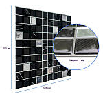 Самоклеюча поліуретанова плитка чорно-біла мозаїка 305х305х1мм (D) SW-00001149, фото 3