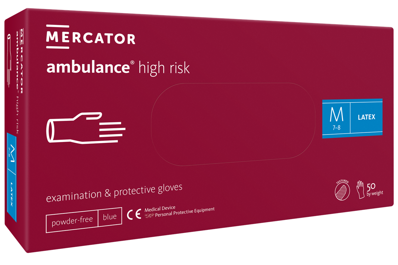 Рукавиці медичні "Ambulance high risk" M 25пар