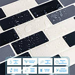 Самоклеюча поліуретанова плитка чорна сіра молочна цегла 305х305х1мм  (D) SW-00001329, фото 4