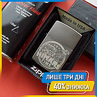 Зажигалка бензиновая набор Zippo USA Himars, Патриотическая Ice®, Оригинальная зажигалка zippo