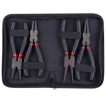 Набір кліщів для стопорних кілець 180 мм 4 од.