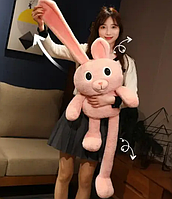 Мягкая игрушка кролик-тянучка, детская плюшевая игрушка-подушка, 58 см