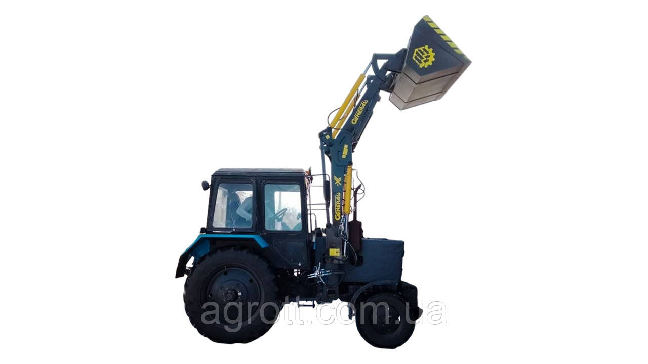 Швидкознімний фронтальний навантажувач КУН GENERAL X на трактор МТЗ-80, фото 1