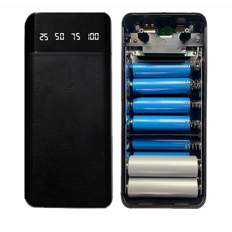 Корпус для повербанка 14х21700 чорний 5V 2A 10W