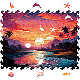 Середній Дерев'яний Пазл Woods Story Морський захід сонця L, фото 2