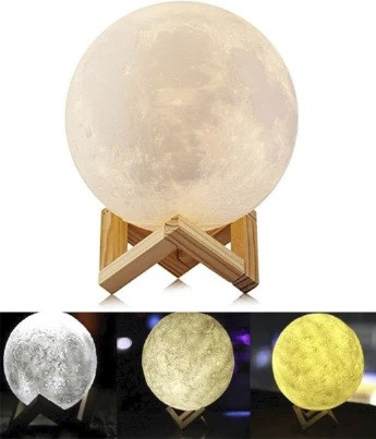 Настільний світильник 3D Луна Moon Lamp (без акумулятора), фото 1