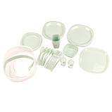 Набір пластикового посуду Supretto для пікніка 48 предметів, м'ятний, фото 4