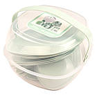 Набір пластикового посуду Supretto для пікніка 48 предметів, м'ятний, фото 4