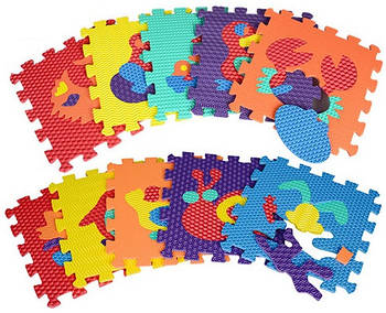 Дитячий розвиваючий складний килимок-пазл M 2616 Тварини