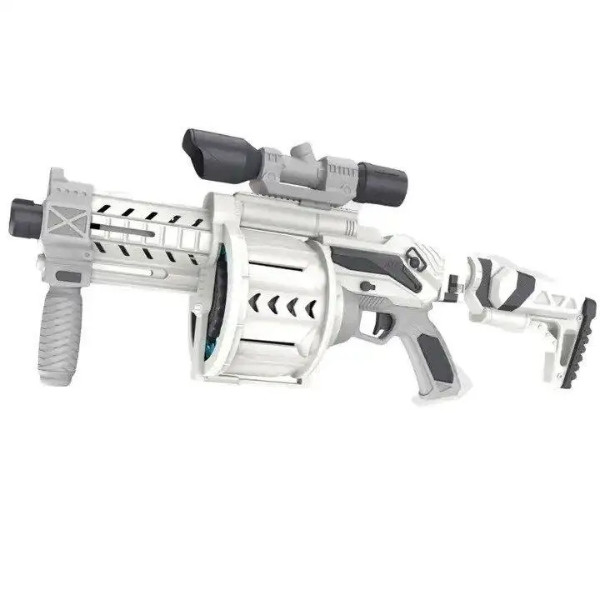 Іграшковий автомат з м'якими набоями на присосці 40 шт Blaster Shots Білий, фото 1