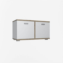 Тумба 2Д у передпокій, вітальню з ЛДСП Лаціо білий/дуб сонома Сокме