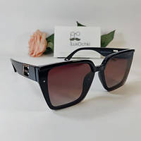 Женские стильные солнцезащитные очки в пластиковой оправе F Коричневый, Коричневый