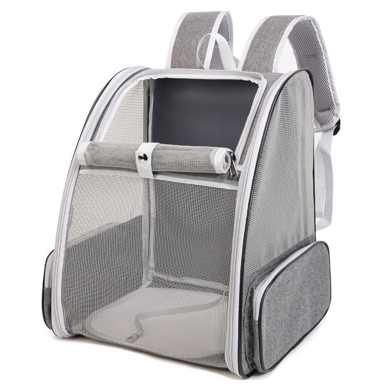 Рюкзак-переноска для котів та собак 41х28х35 CosmoPet CP-42 Gray