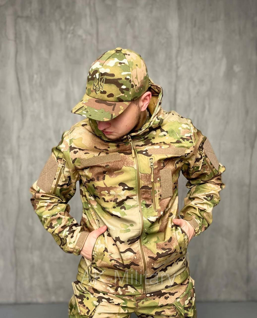 Тактична куртка soft shell multicam