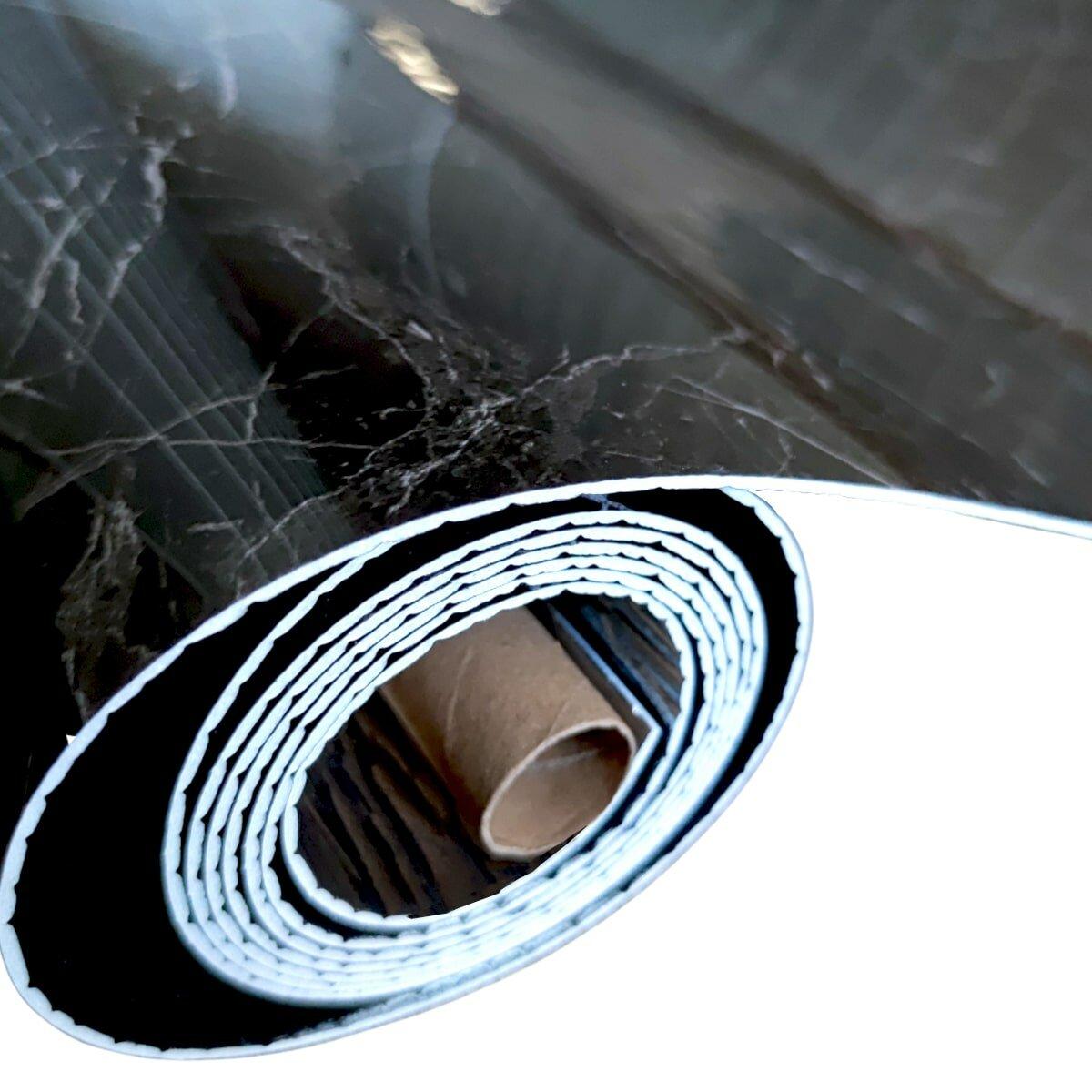 Самоклеящаяся виниловая плитка в рулоне черный мрамор 3000х600х2мм SW-00001289 ESTET - фото 4 - id-p2148548104