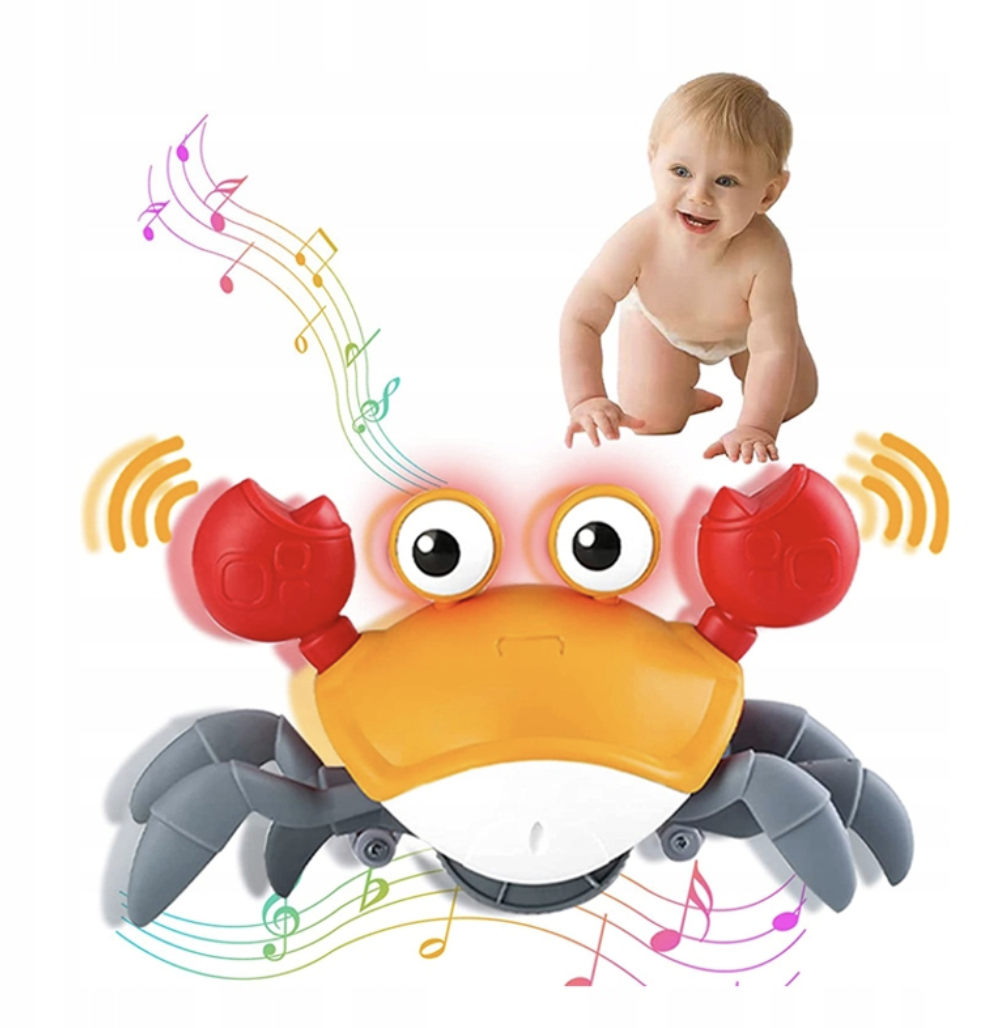 Краб зі звуковими та світловими ефектами Cartoon Crab HX155C Помаранчевий Інтерактивний краб-робот