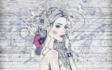 Фотообої Chameleon Принт для дівчинки 100х100см, фото 1