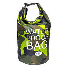 Водонепроникна сумка - гермомішок "Камуфляж" 15л F-15L 54х36,5см MZOPT