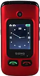 Телефон кнопочний розкладачка бабушкофон з озвучкою цифр Sigma Shell Type C червоний, фото 2