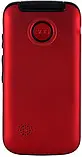 Телефон кнопочний розкладачка бабушкофон з озвучкою цифр Sigma Shell Type C червоний, фото 3