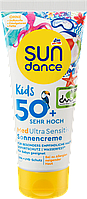 Водостійкий Сонцезахисний дитячий крем від ТМ SUN DANCE Med Ultra Sensitiv SPF 50+, 100 мл