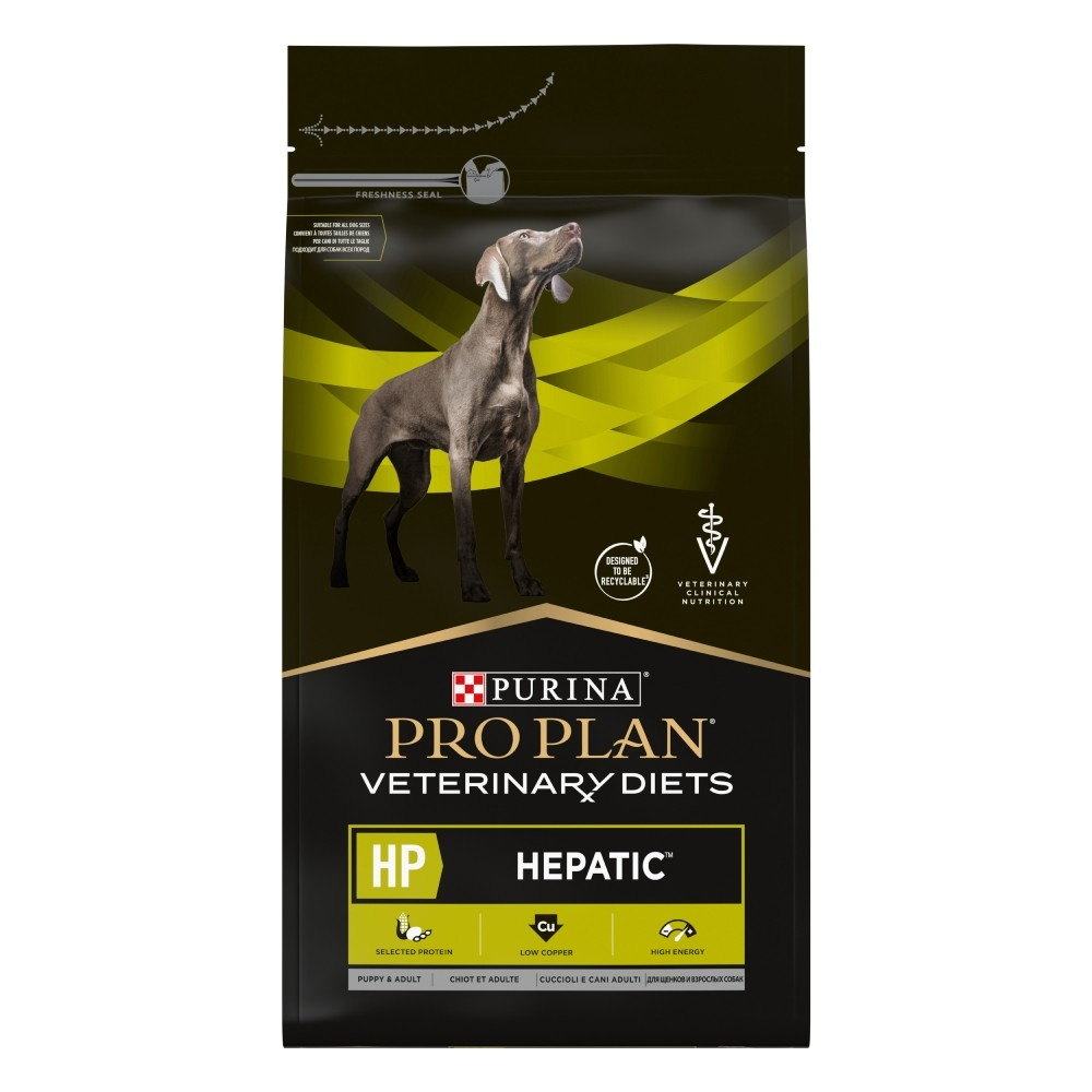 Purina Hepatic Сухий лікувальний корм для цуценят та дорослих собак при хронічній печінковій недостатності 3 кг