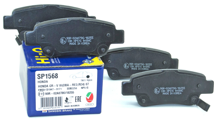Задние колодки Хонда CR-V 3 / Honda CR-V 3 (43022SWWG01) Sangsin Hi-Q SP1568, фото 1