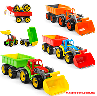 Трактор с ковшом и прицепом 57 см "Technok Toys"