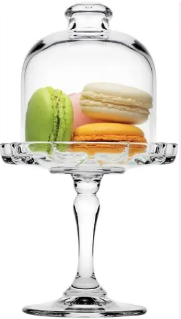 Сервірувальна скляна ємність Patisserie Mini з кришкою-куполом на нозі 190 мм Pasabahce 96457, фото 1