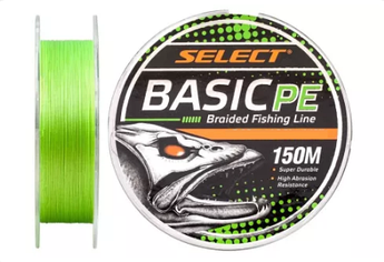 Шнур Select Basic PE 150m (салатовий) 0.16mm 18lb/8.3kg