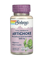 Solaray, Артишок, 600 мг, 60 растительных капсул