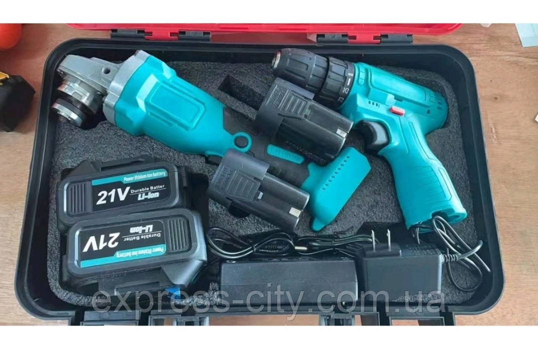 Набір акумуляторних інструментів Болгарка AG24/125 і Шурупокрут 12 B, фото 1