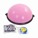 Напівсфера для фітнесу з еспандерами 58 см BOSU Zelart BS-1524, фото 2