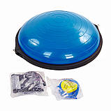 Балансувальна напівсфера для фітнесу з еспандерами 63 см BOSU Zelart BS-1590, фото 3