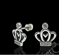 Сережки Корони із закрутками 23285/1