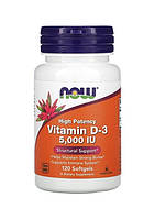 Витамин D3 NOW Foods высокоактивный 5000 МЕ 120 капсул