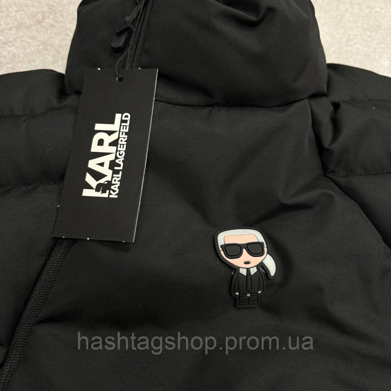 Мужская жилетка Karl Lagerfeld PREMIUM черный цвет - фото 3 - id-p2148575339
