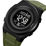 Військові годинники з батарейкою, Чоловічі круглі спортивні годинники Водонепроникні 50 м SP-56, фото 3