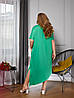 Сукня футляр із двонитки з цікавим фасоном весна-осінь розмір батал, фото 7