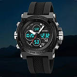 Годинники військові чоловічі SKMEI 2065BKWT, Водонепроникні годинники з гарантією PU-59, фото 10
