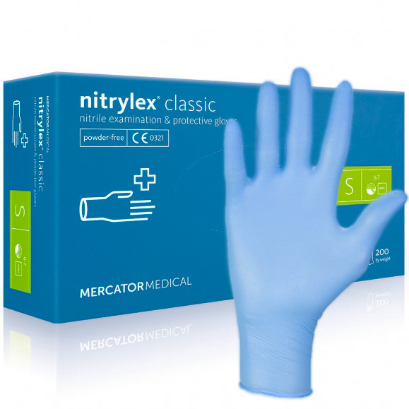 Рукавиці медичні "Nitrylex" Classik L 50пар, сині