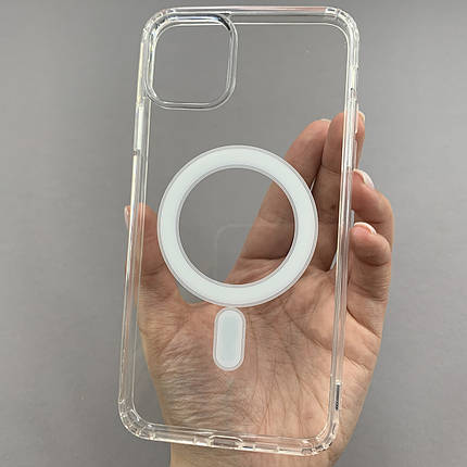 Чохол для Apple iPhone 11 Pro Max прозорий чохол з MagSafe на телефон айфон 11 про макс n3h, фото 1