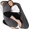 U-подібна подушка для сну з чохлом Chilling Home Pregnancy Pillow,для годування,,140 x 70 см, графітова