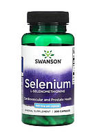 Swanson, селен из L-селенометионина, 100 мкг, 200 капсул