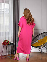 Плаття з двонитки з красивим малюнком весна-осінь розмір батал, фото 4