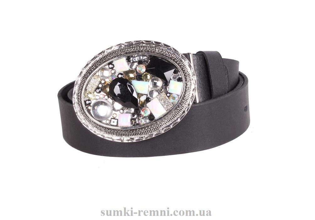 Жіночий ремінь з натуральної шкіри blx90377 чорний, фото 1