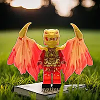 Колекційна ЛЕГО мініфігурка дитяча LEGO NINJAGO minifigures Золотий Дракон Кай фольгований pack