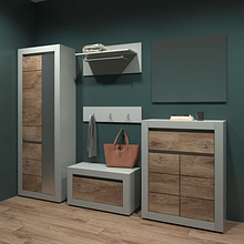 Передпокій (прихожая) з ЛДСП/МДФ Катанія дуб флагшток/шиншила сіра Сокме